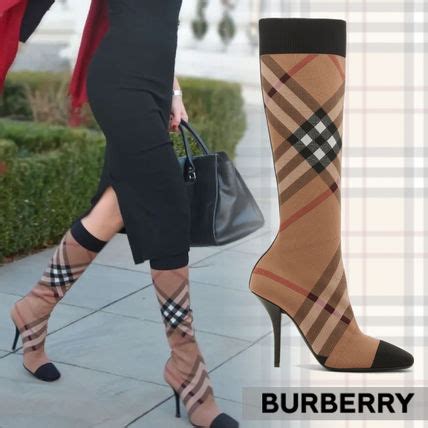 burberry plaid boots high heel|baby burberry shoes for women.